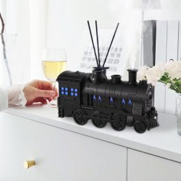   Vonat alakú aromadiffúzor, vintage gőzmozdony párásító hangulat fényekkel, távirányítóval
