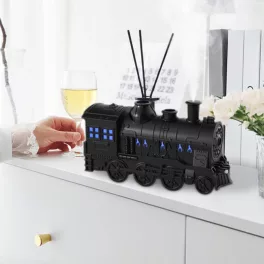   Vonat alakú aromadiffúzor, vintage gőzmozdony párásító hangulat fényekkel, távirányítóval