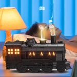 Vonat alakú aromadiffúzor, vintage gőzmozdony párásító hangulat fényekkel, távirányítóval