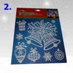 Glitteres, karácsonyi ablakmatrica, fólia 