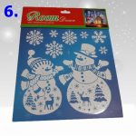 Glitteres, karácsonyi ablakmatrica, fólia 