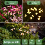 Napelemes kerti LED lámpa, 6 ágú díszvilágítás, világító állatfigurákkal, 2 db