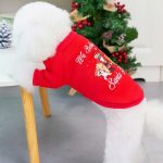 Karácsonyi mintás kutyapulóver, kutyaruha 