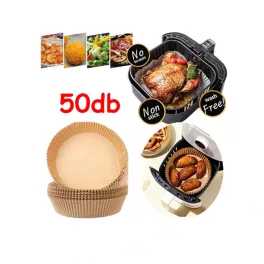 100db Air Fryer , sütőpapír, meleglevegős fritőzhöz, sütéshez