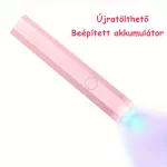 Mini, újratölthető UV műkörmös lámpa USB-s