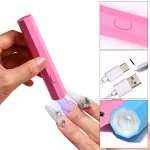 Mini, újratölthető UV műkörmös lámpa USB-s