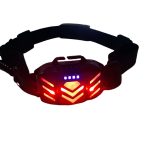 Újratölthető, állítható LED fejlámpa világító fejpánttal + hátsó figyelmeztető lámpa