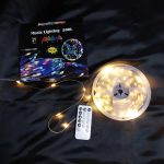 20 méteres RGB fényfűzér  beépített karácsonyi zenével, távirányítóval 