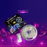 20 méteres RGB fényfűzér  beépített karácsonyi zenével, távirányítóval 