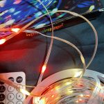 20 méteres RGB fényfűzér  beépített karácsonyi zenével, távirányítóval 