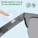 Bluetooth 5.3 okos napszemüveg – vezeték nélküli zene és telefonálás