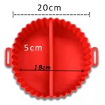 Dupla, osztott szilikon sütőedény Air Fryer , sütőforma meleglevegős fritőzhöz, sütéshez