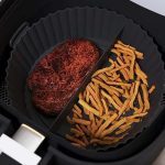 Dupla, osztott szilikon sütőedény Air Fryer , sütőforma meleglevegős fritőzhöz, sütéshez
