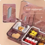 3in1 gyógyszertartó, porító, tabletta vágó, vitamin adagoló