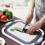 Szilikon összecsukható tál vágódeszkával  2in1
