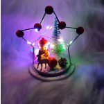 Világító, karácsonyi asztaldísz, hóember 