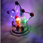 Világító, karácsonyi asztaldísz, hóember 