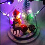 Világító, karácsonyi asztaldísz, hóember 