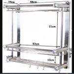  Fém Fürdőszobai tárolópolc 58x37,5 cm