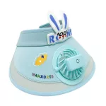 Gyerek napellenző sapka 3 fokozatú ventilátorral, USB újratölthető