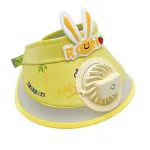 Gyerek napellenző sapka 3 fokozatú ventilátorral, USB újratölthető
