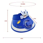 Gyerek napellenző sapka 3 fokozatú ventilátorral, USB újratölthető