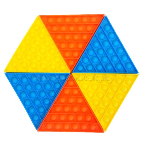 Pop Bubble Push Fidget háromszög anti-stressz játék sárga