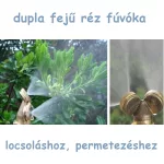 Kis szórófej, réz locsoló fúvóka, egyes és dupla fej