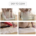 Szív alakú műszőrme szőnyeg 90x70cm 