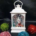 Karácsonyi lámpás, LED gyertya világítással