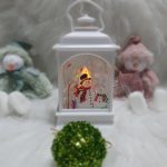 Karácsonyi lámpás, LED gyertya világítással