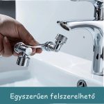 1080°-ban forgatható csaptelep hosszabbító, perlator , állítható vízsugár