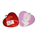 Szappan rózsa macival, szív alakú fémdobozban Valentin napra