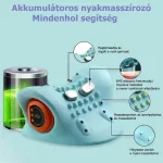 3D Elektromos nyakmasszírozó fűtéssel és távirányítóval – EMS Impulzusos nyaki masszázskészülék