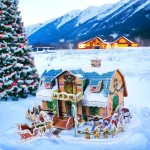 3D karácsonyi , mikulás puzzle, térbeli 