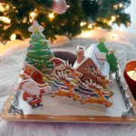 3D karácsonyi , mikulás puzzle, térbeli 