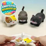 Homokkal töltött nyomkodható Cica Stresszoldó squishy 