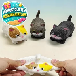 Homokkal töltött nyomkodható Cica Stresszoldó squishy 