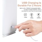 Kozmetikai sminktükör, LED-es, összecsukható, hordozható , USB-s 