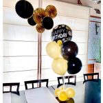 LED-es, világító lufi tartó állvány 70cm, 7db-os 