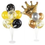 LED-es, világító lufi tartó állvány 70cm, 7db-os 