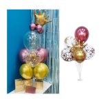 LED-es, világító lufi tartó állvány 70cm, 7db-os 