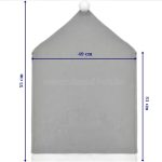 Székdekor, karácsonyi Mikulás sapka székhuzat, szürke