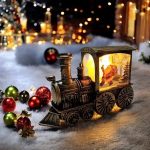 Karácsonyi mozdony, vonat , LED lámpás