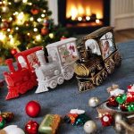 Karácsonyi mozdony, vonat , LED lámpás