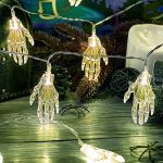 Halloweeni LED fényfüzér, világító kéz, elemes