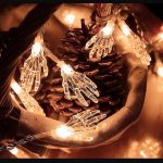 Halloweeni LED fényfüzér, világító kéz, elemes