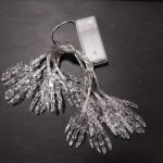 Halloweeni LED fényfüzér, világító kéz, elemes