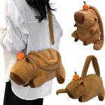 Capybara plüss válltáska, kézitáska, crossbody