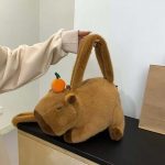 Capybara plüss válltáska, kézitáska, crossbody